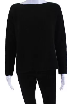 Vince Women's Round Neck Long Sleeves Pullover Sweater Black Size XS • $41.49