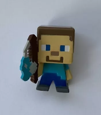 Minecraft Mini-Figures 1  - Steve With Fishing Rod Series 2 Action Figure Mojang • $4