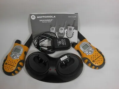 Motorola Talkabout T5950 Walkie Talkies W/Charger Two-Way Radio Weather Alert • $33.79