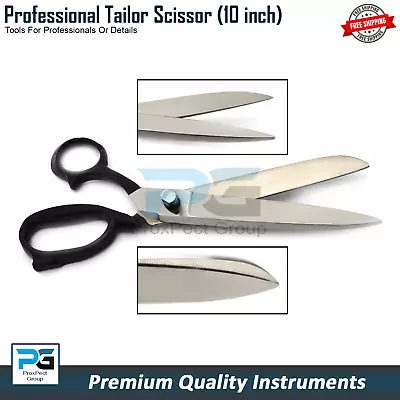 Quality TAILOR SCISSORS DRESSMAKING FABRIC UPHOLSTERY SHEARS HEAVY DUTY 10” • £12.63