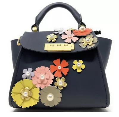 $189.99 • Buy Zac Zac Posen Eartha Mini Top Handle Crossbody Studded Floral Multi Rainbow NWT
