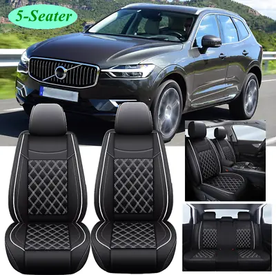 For Volvo XC60 XC40 XC90 Car Seat Covers Full Set PU Leather Front+Rear 5-Seater • $135.99