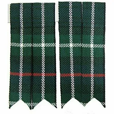 Mackenzie Tartan Scottish Kilt Hose Sock Flashes Garter Pointed Highland Wear • £14.99