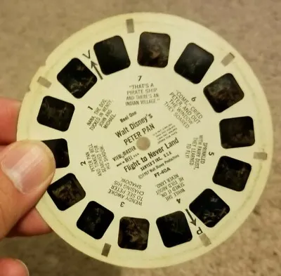 1957 WALT DISNEY'S PETER PAN Flight To Never Land Sawyer's View Master Reel 40-A • $18.95