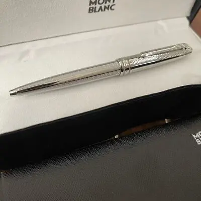 New Authentic Montblanc 2866 Meisterstuck Ballpoint Pen Grid Like Silver 164 • $95