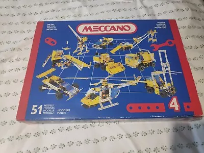 1990's Meccano Set #4 Metal Construction Kit - 51 Models + Spares 301 Truck • £54.95