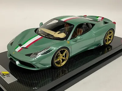 1/18 MR Collection Ferrari 458 Speciale Verde   Green   Francesca FE10C4F Carbon • $699.95