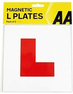 2 X Aa L Plates Fully Magnetic Secure Learner Driver Exterior Car Bike • £3.45