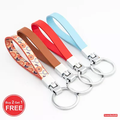 £2.49 • Buy PU Leather Strap Keyring Keychain Car Key Chain Ring Key Fob