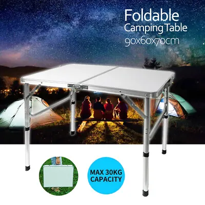 $33.99 • Buy Camping Folding Table Picnic Outdoor Foldable Tables Aluminium Portable BBQ Desk