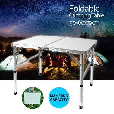 Camping Folding Table Picnic Outdoor Foldable Tables Aluminium Portable BBQ Desk • $33.99