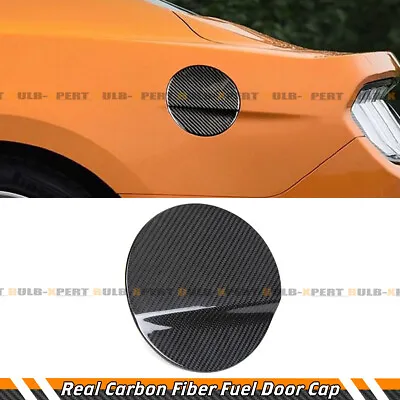 For 2015-2022 Ford Mustang Real Carbon Fiber Add-on Gas Fuel Tank Door Cover Cap • $38.99