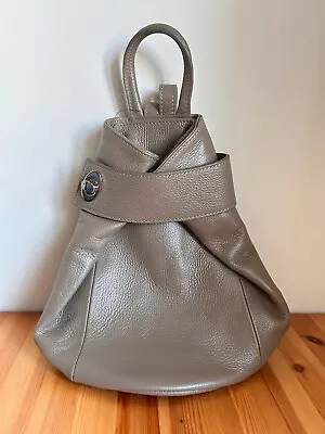 Borse In Pelle Genuine Italian Tan Leather Backpack Bag Bnwot • £35