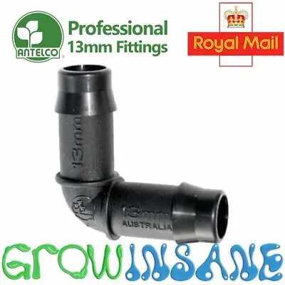 Antelco 13mm Elbow Barbed Irrigation Pipe Connector Hose Pipe LDPE Fits Hozelock • £4.45