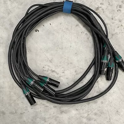 Used 7m Neutrik 4-Way Stage Snake Female Male XLR Balanced Multicore Loom Cable • £79