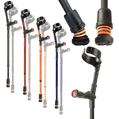 Flexyfoot Comfort Grip Shock Absorbing Crutches | Range Of Colours Available • £39.95