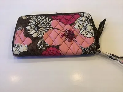 Gently Used 1X~Vera Bradley Mocha Rouge Wristlet Wallet • $18.04