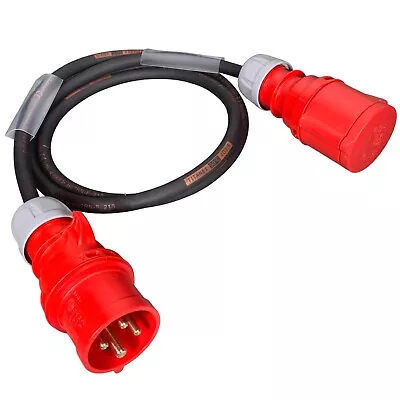16Amp Extension Lead 4 Pin 2.5mm² 415V IP44 Heavy Duty Industrial Rubber Cable • $60.98