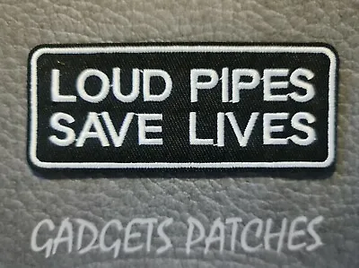 $6.26 • Buy Loud Pipes Saves Lives Biker Harley Davidson Motorcycle Vest Patches Iron Sew On