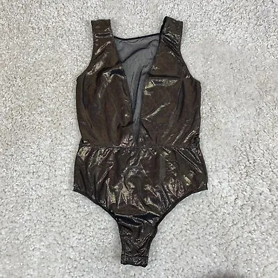 Victoria’s Secret Bodysuit Women's Metallic Gold Sleeveless V-Neck Sz XS • $5.43