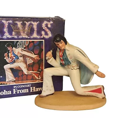 Vintage 1986 ELVIS PRESLEY Royal Orleans MINIATURE FIGURINE Hawaii With Box • $43