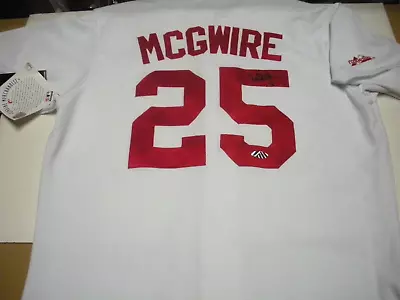 Mark Mcgwire Stlouis Cardinals Cy W/coa Signed Official Licensed Majestic Jersey • $325