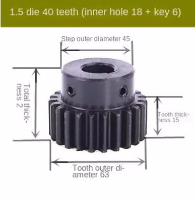 10pc 1.5 Die 40 Perforations 18 Keys 6 Bump Gear Motor Gear Spur Gear With Step • $448.55