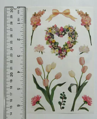 Mrs Grossman SPRING BLOOMS Photoessence - 1 Sheet Of Vintage Floral Stickers • $3.15