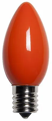 25 C9 Orange Ceramic Replacement Christmas Light Bulbs Holiday Wedding • $14.29