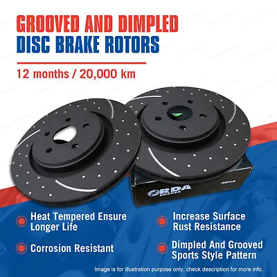 Rear Slotted & Dimpled Disc Brake Rotors For Toyota Supra MA 61 1981-1985 • $336.95