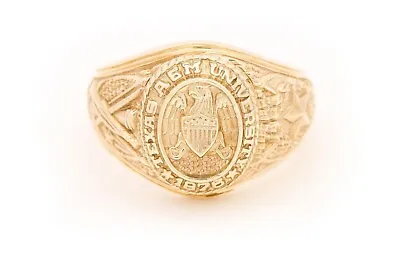 Men's University Class Customized Aggie College Ring 14K Yellow Gold Finish • $159.87