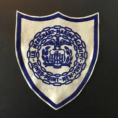 US Merchant Marine Academy Vintage Felt Shield Pennant Kings Point NY 9”x 10” • $15