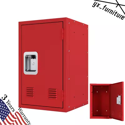 24  H Locker Storage Cabinet Small Metal Lockable Storage Cabinet W/1 Door • $89.99