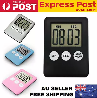 Magnetic Kitchen Digital Timer LCD Display Countdown Tool Electronic Egg 99 Mins • $8.99