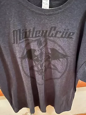 Motley Crue Men’s Gray T Shirt Skull Tee Band M 2xL Grey Black Logo Rare • $6.45