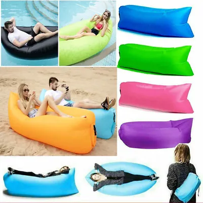 Air Beach Bed Sleeping Bag Lazy Chair Lounge Beach Sofa Bed Inflatable Camping • $19.95