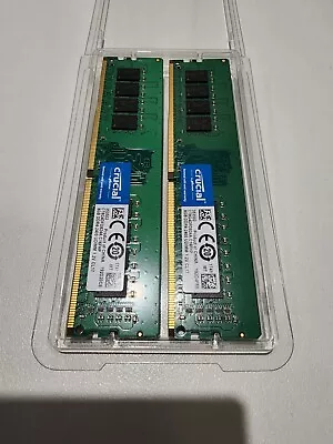 Crucial 16GB (2x8GB) DDR4 UDIMM 2400MHz CL17 Desktop PC Memory RAM • $55