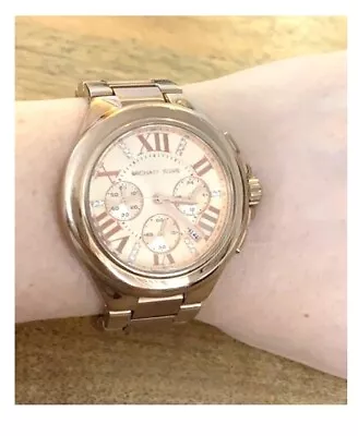 Michael Kors Camille Rose Gold Tone+chronocrystalroman # Dial Watch Mk5652 • $206.49