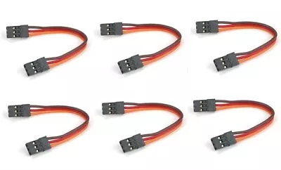 Walkera E-Eyes 10CM Male To Male Servo Lead (JR) 26AWG Wire Cable 6 Pack • $11.95