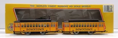 Mehano HO Scale  Downtown  Powered & Unpowered Trolley Set EX/Box • $40.39