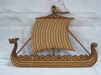 Viking Ship Viking Boat MDF Craft Shape Varied Sizes 15cm To 500cm • £3.95