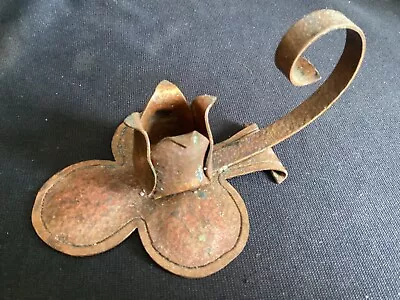 Antique Arts & Crafts Hammered Copper Riveted Candlestick Mission Oak • $39.99