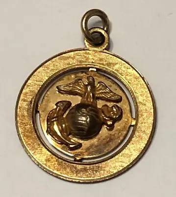 Vintage 1  Lamode Gf 3d Semper Fi Usmc Marine Corps Insignia Necklace Pendant • $23
