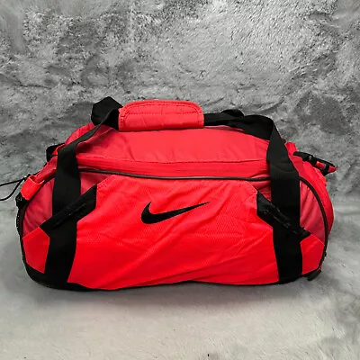 Nike Bag Red Duffle Gym Bag Straps Mesh Netting Sports Outdoor • $24.99