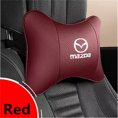 2Pcs Soft Car Neck Pillows Breathable Rest Cushion Seat Headrest For Mazda Red • $36.88