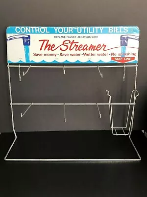 The Streamer Water Faucet Advertising Metal Display Rack Countertop Stand 16  H • $39.99