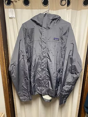 Patagonia Torrentshell Waterproof Rain Shell Jacket Forge Grey Men’s Large L • $100