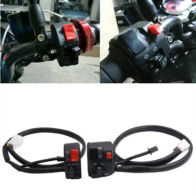 $36.80 • Buy Motorcycle 7/8'' Handlebar Horn Turn Signal Light Start Button Control Switch