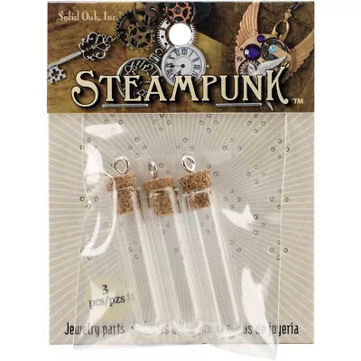 Steampunk Glass Accents 3/Pkg Test Tubes • $7.45