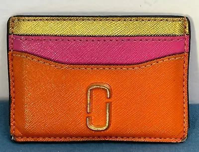 Marc Jacobs The Snapshot Card Case In Orange / Pink / Gold • $30